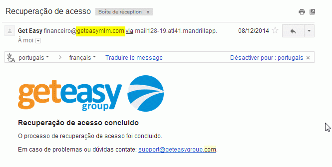 mail GetEasy Acces